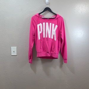 PINK VS pink scoop neck hoody sz xs